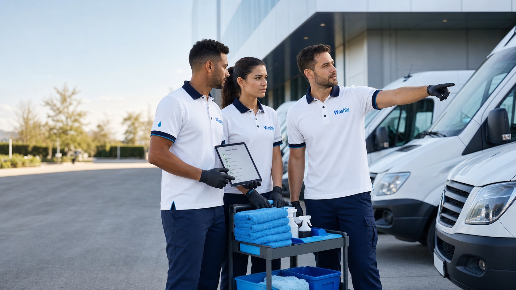 Personale Washly riunito per organizzare il presidio
